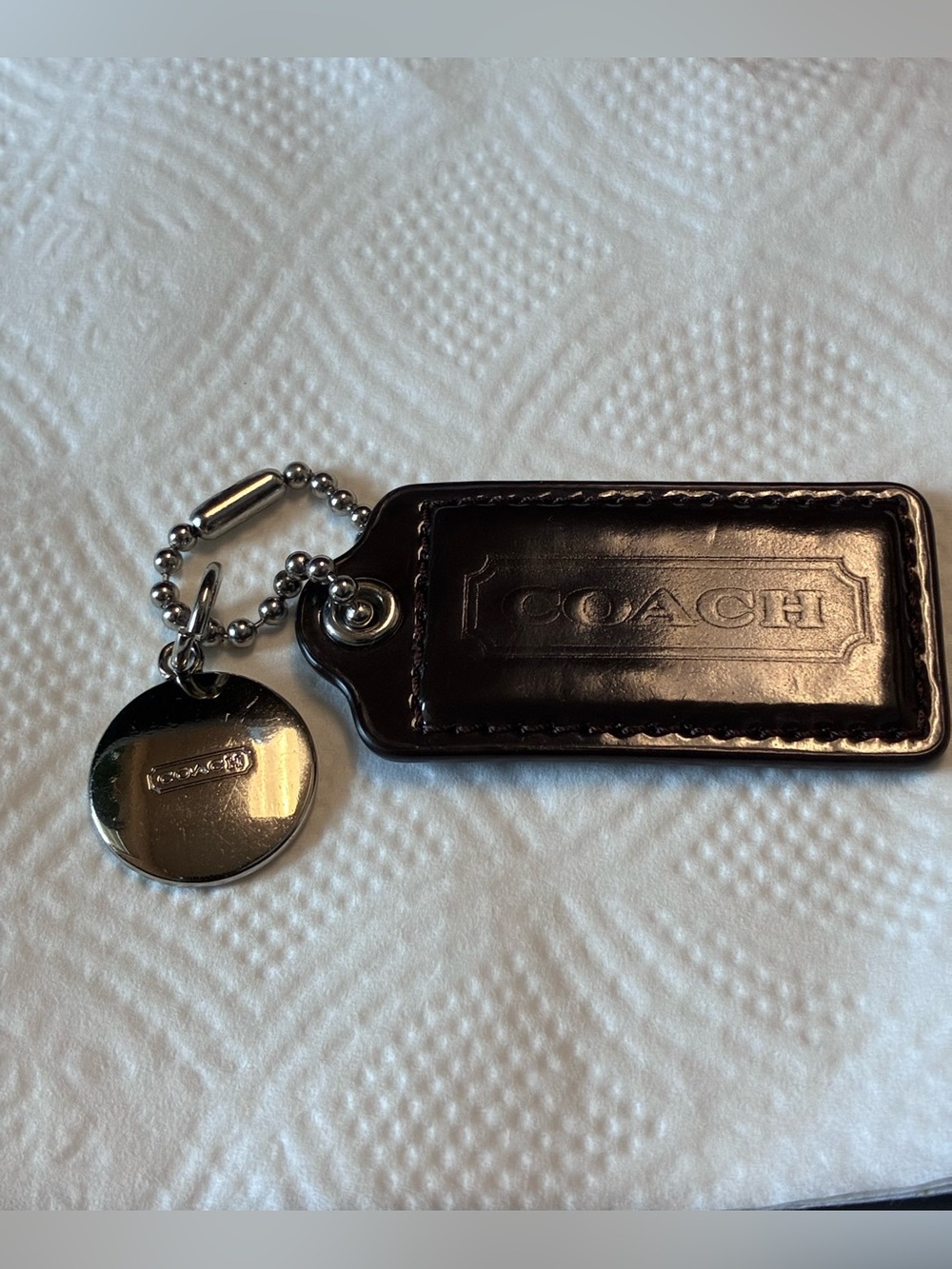 🤎Coach Silver-Tone Tag + Token | Bag Accessory ✨
